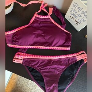 Gianni Bini - size M purple and pink halter bikini